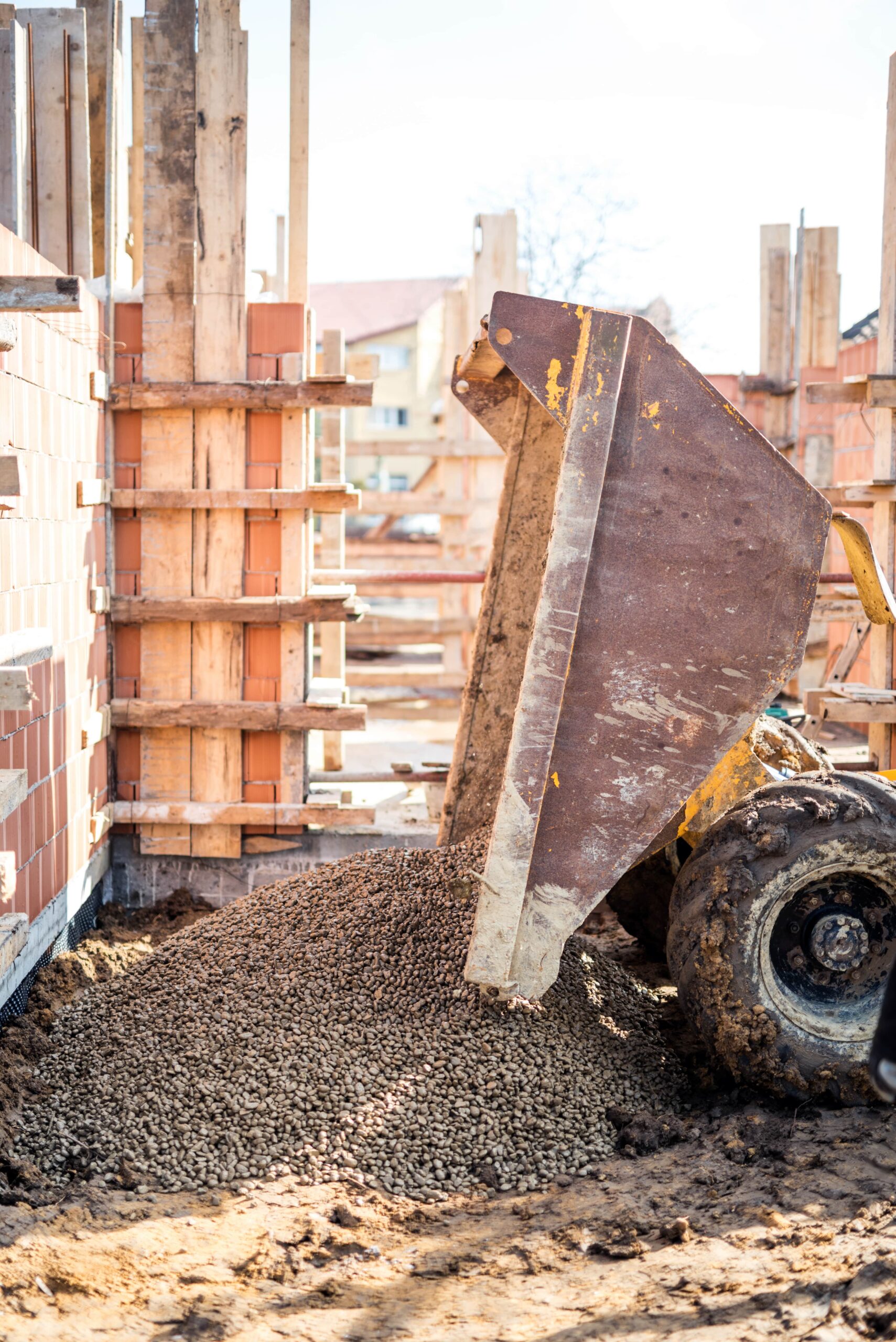 Earthmoving contractors using a tipper